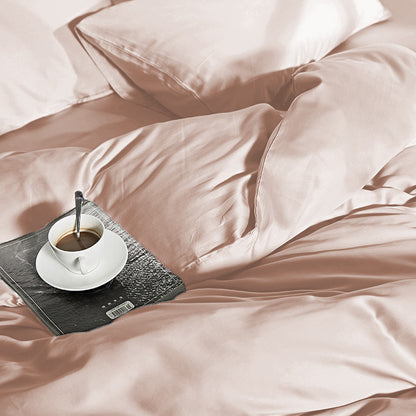 Bamboo Viscose Duvet Cover, Blush Pink — 200 × 200/220 cm