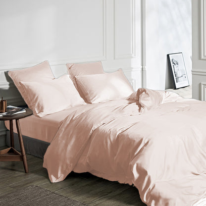 Bamboo Viscose Duvet Cover, Blush Pink — 200 × 200/220 cm