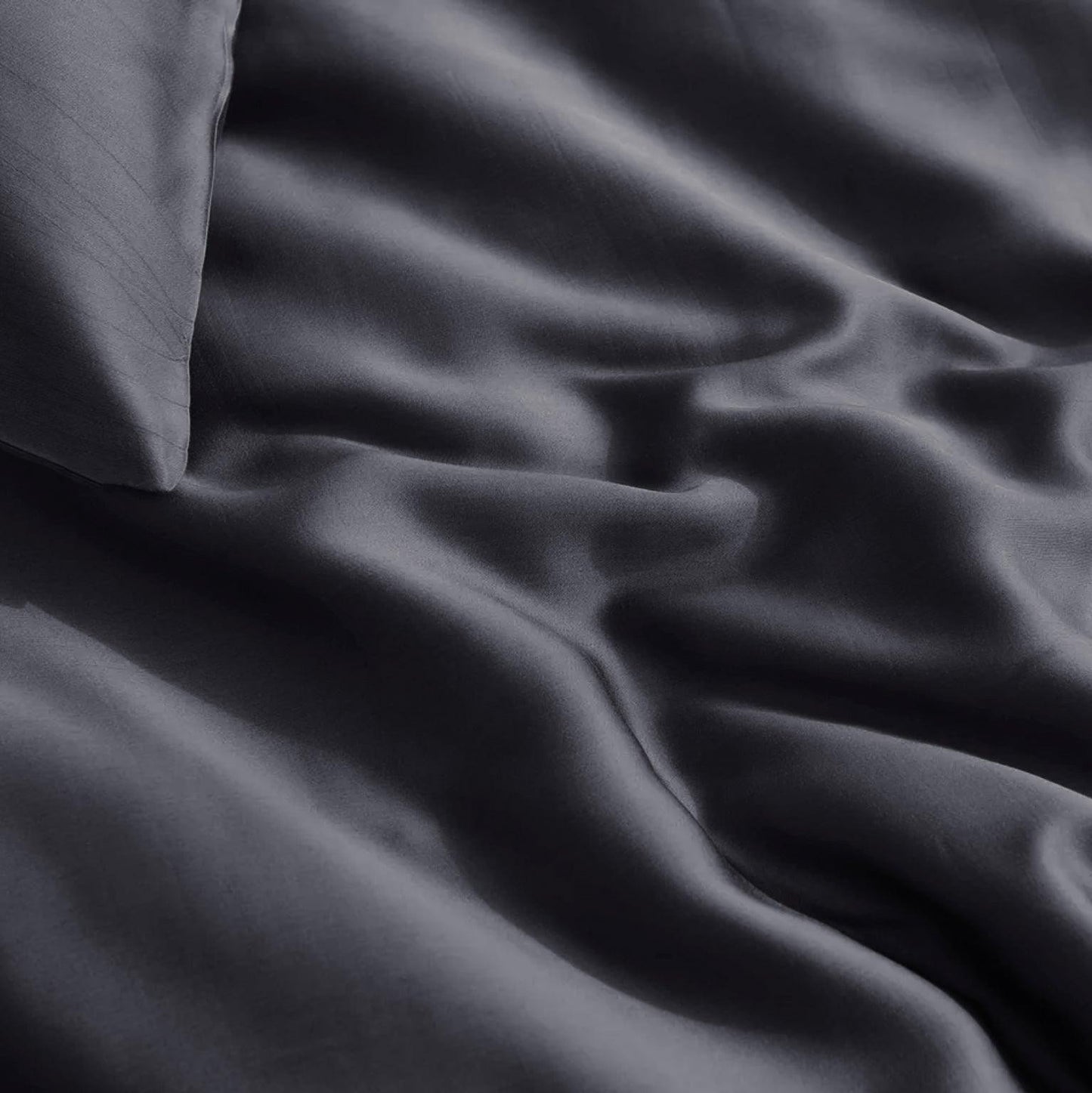 Capa de Edredão em Viscose de Bambu, Antracite — 200 × 200/220 cm