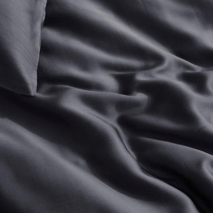 Capa de Edredão em Viscose de Bambu, Antracite — 200 × 200/220 cm