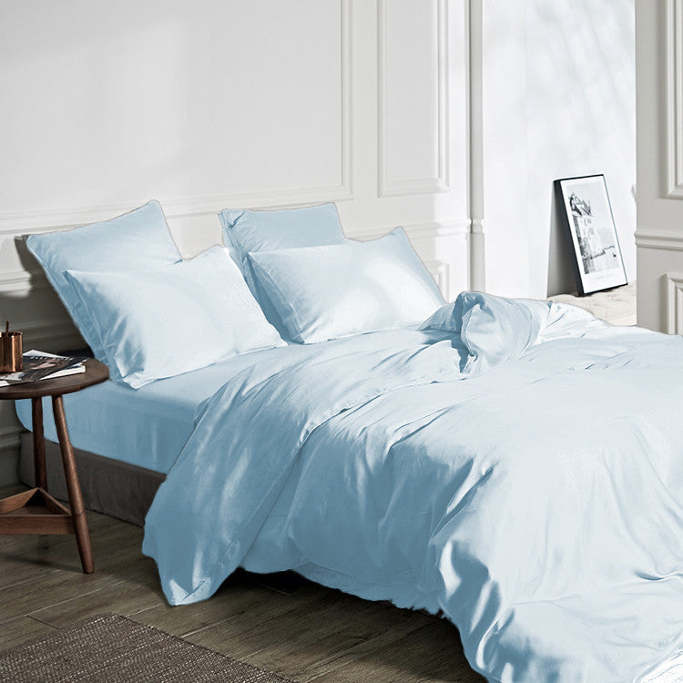 Bamboo Viscose Duvet Cover, Blue — 140 × 200/220 cm