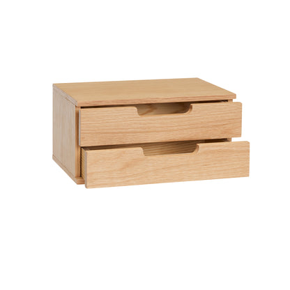 Prateleira de Parede AtHand com 2 Gavetas em Carvalho, Natural — 30 × 20 × 15 cm