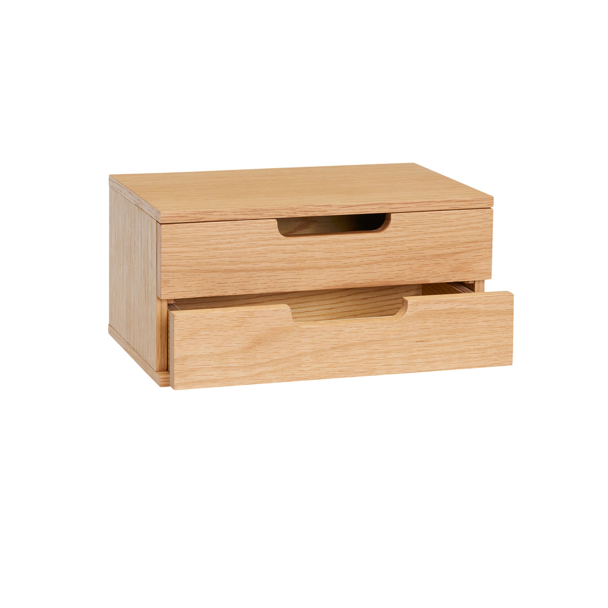 Prateleira de Parede AtHand com 2 Gavetas em Carvalho, Natural — 30 × 20 × 15 cm
