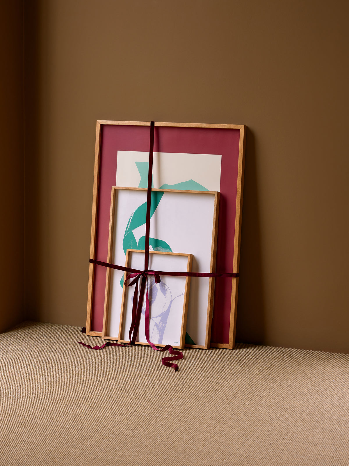 Moldura Studio em Carvalho com Impressão Artística, Natural — 70 × 100 cm
