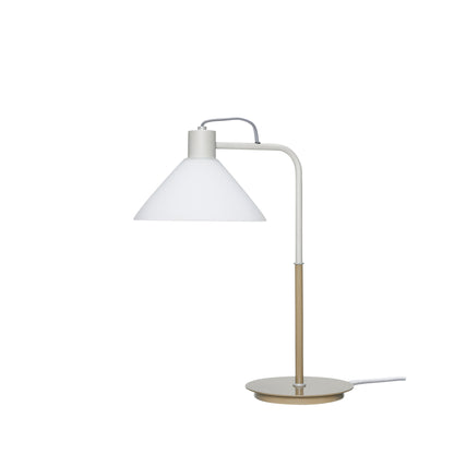 Candeeiro de Mesa Spot em Vidro e Ferro, Caqui e Branco — 37 × 22 × 44 cm