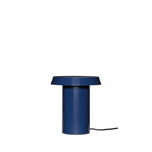 Candeeiro de Mesa Keen em Ferro com LED Integrado, Azul Escuro — Ø 20 × 22 cm