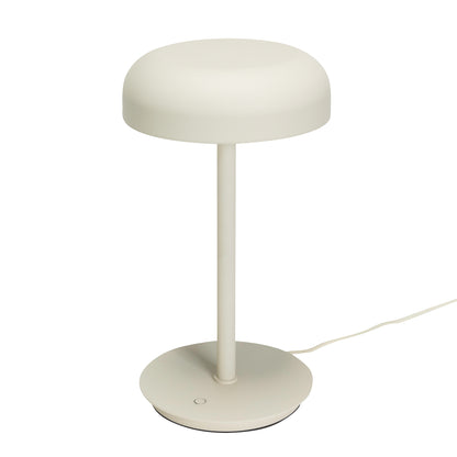 Velo Table Lamp in Iron and Polycarbonate with Dimmable LED, Sand — Ø 20 × 37 cm