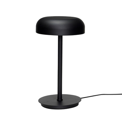 Candeeiro de Mesa Velo em Ferro e Policarbonato com LED Regulável, Preto — Ø 20 × 37 cm