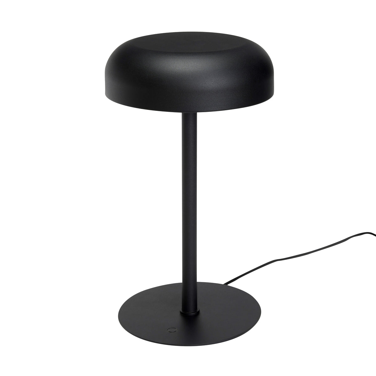 Candeeiro de Mesa Velo em Ferro e Policarbonato com LED Regulável, Preto — Ø 20 × 37 cm