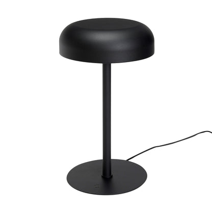 Candeeiro de Mesa Velo em Ferro e Policarbonato com LED Regulável, Preto — Ø 20 × 37 cm