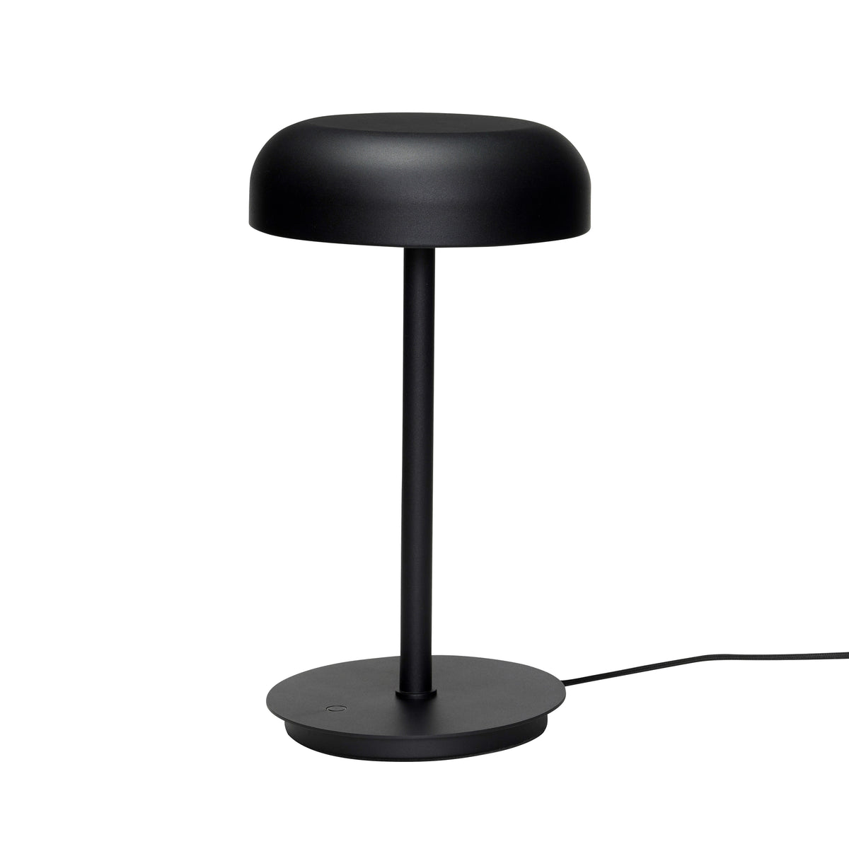 Candeeiro de Mesa Velo em Ferro e Policarbonato com LED Regulável, Preto — Ø 20 × 37 cm