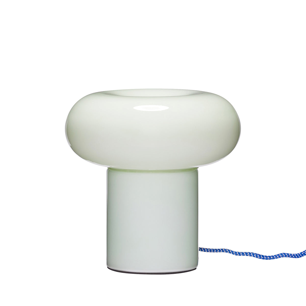 Candeeiro de Mesa Hues em Vidro Opalino, Verde Claro — Ø 23 × 22 cm