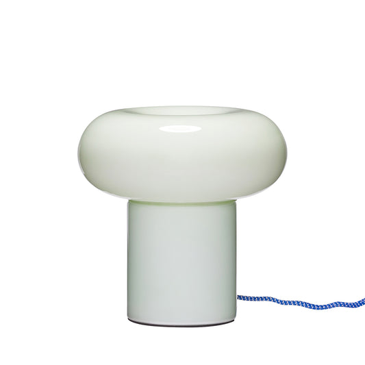 Candeeiro de Mesa Hues em Vidro Opalino, Verde Claro — Ø 23 × 22 cm