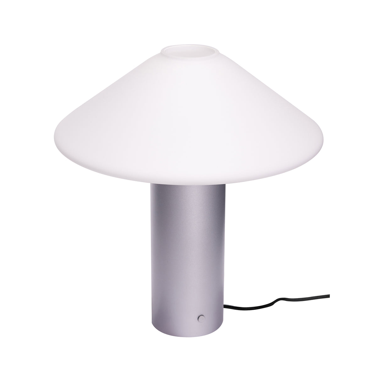 Lámpara de mesa Orbit plateada metálica