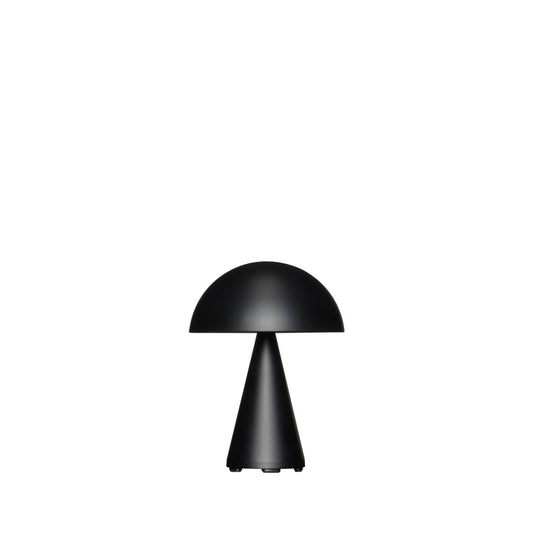 Candeeiro Portátil Mush em Ferro, Preto Mate — Ø 15 × 20 cm