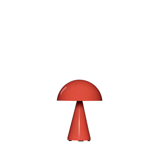 Candeeiro Portátil Mush em Ferro, Vermelho Vivo — Ø 15 × 20 cm