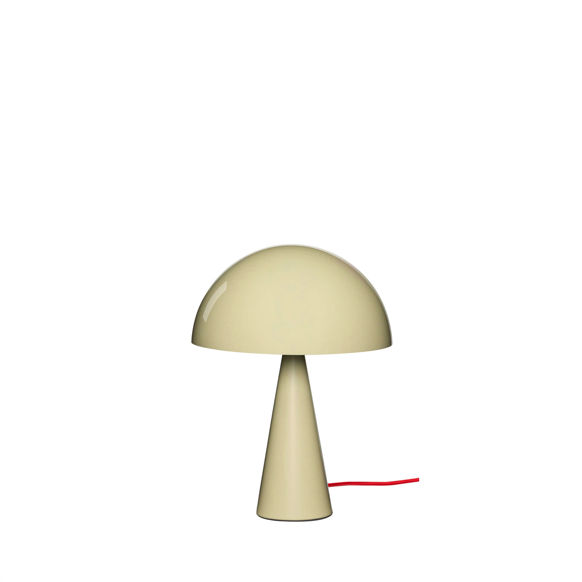 Candeeiro de Mesa Mush Mini em Ferro, Areia Clara — Ø 25 × 34 cm