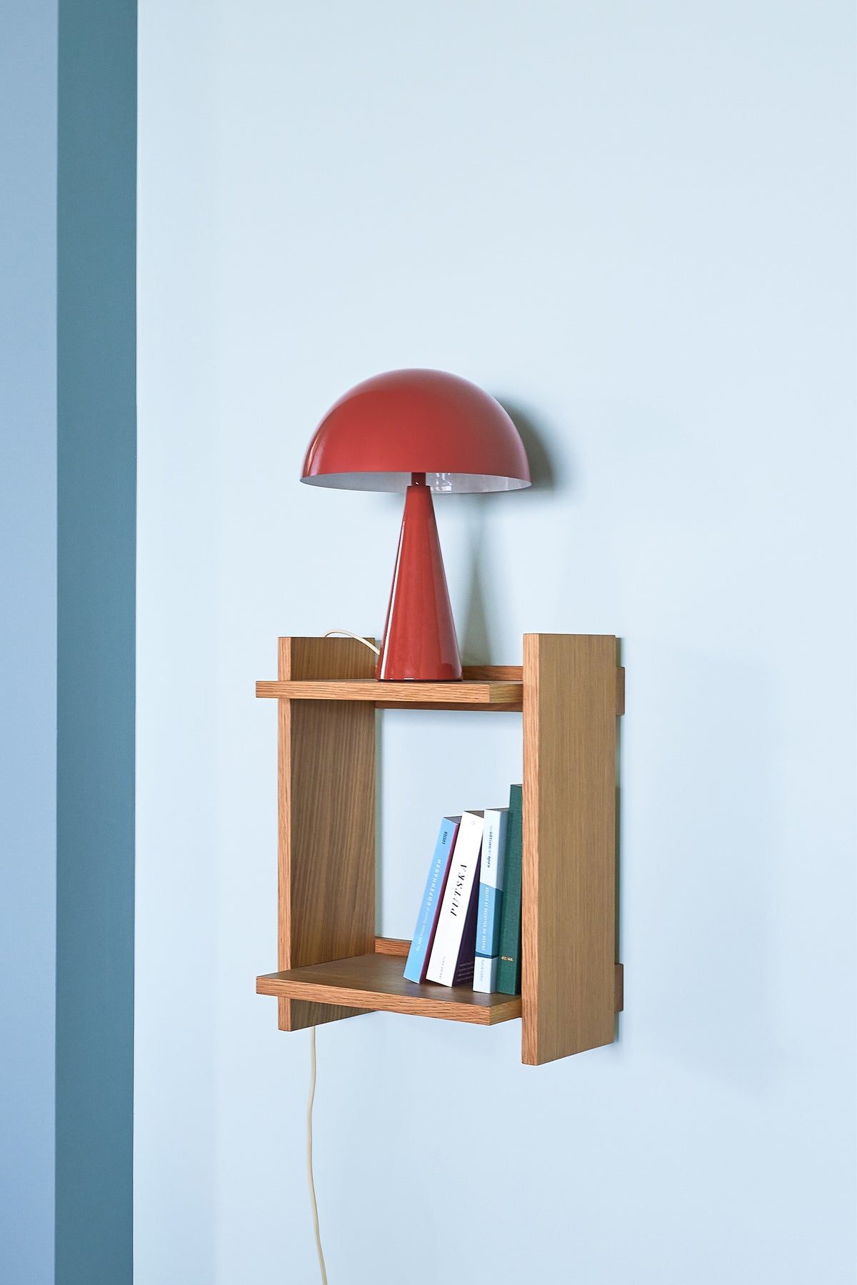 Candeeiro de Mesa Mush Mini em Ferro, Vermelho — Ø 25 × 34 cm