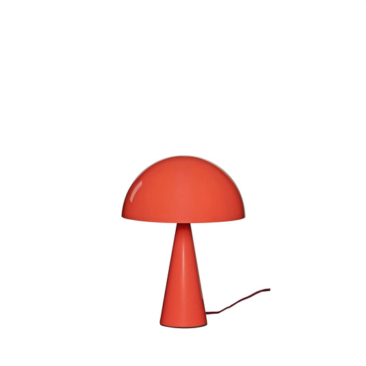 Candeeiro de Mesa Mush Mini em Ferro, Vermelho Vivo — Ø 25 × 34 cm