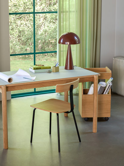 Candeeiro de Mesa Mush Alto em Ferro, Castanho — Ø 30 × 50 cm