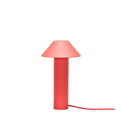 Candeeiro de Mesa Torre em Ferro com LED Regulável, Vermelho — Ø 19 × 32 cm