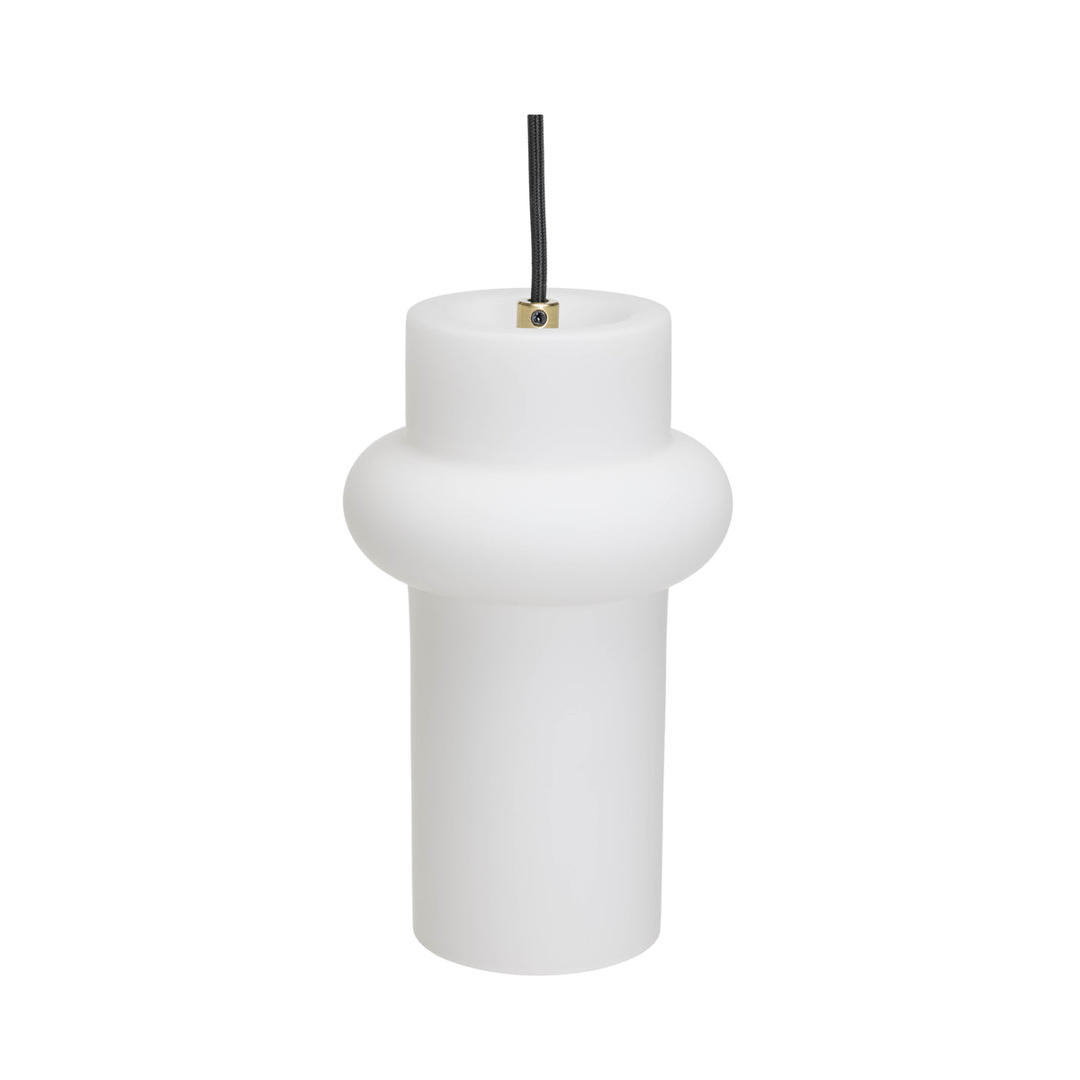 Candeeiro Suspenso Pilule Up, Branco Mate em Vidro Opalino Soprado à Boca — Ø 15 × 25 cm