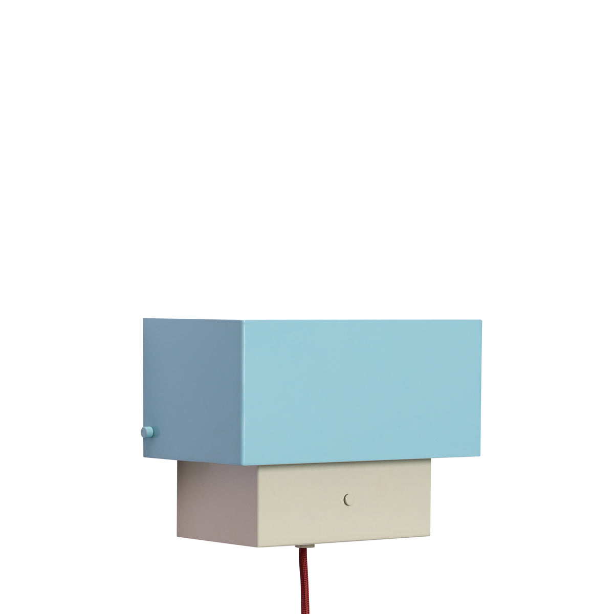 Aplique de pared Arte en hierro con regulador, azul y arena — 22 × 12 × 17 cm