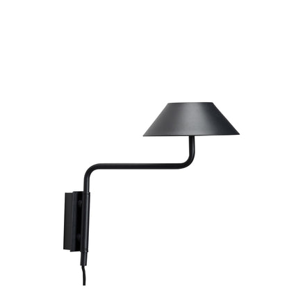 Cover Wall Sconce with Integrated LED and Articulated Arm, Black — 30 × 30 × 25 cm