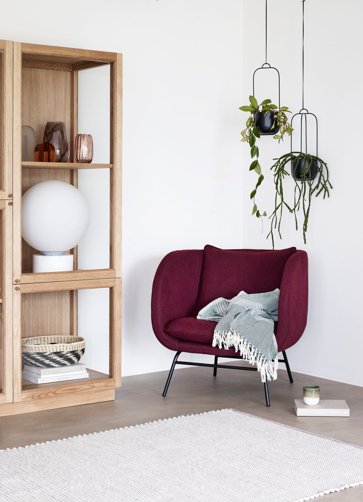 Frosted Glass and White Marble Spherical Table Lamp — Ø 40 × 50 cm