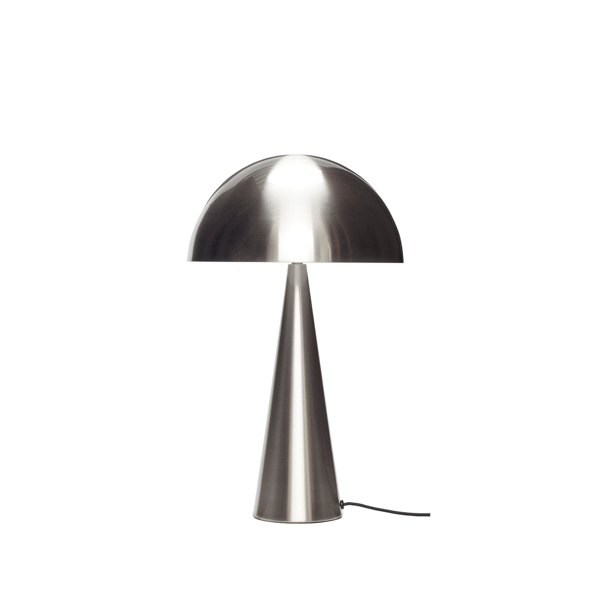 Mush Tall Table Lamp in Iron, Nickel — Ø 30 × 50 cm