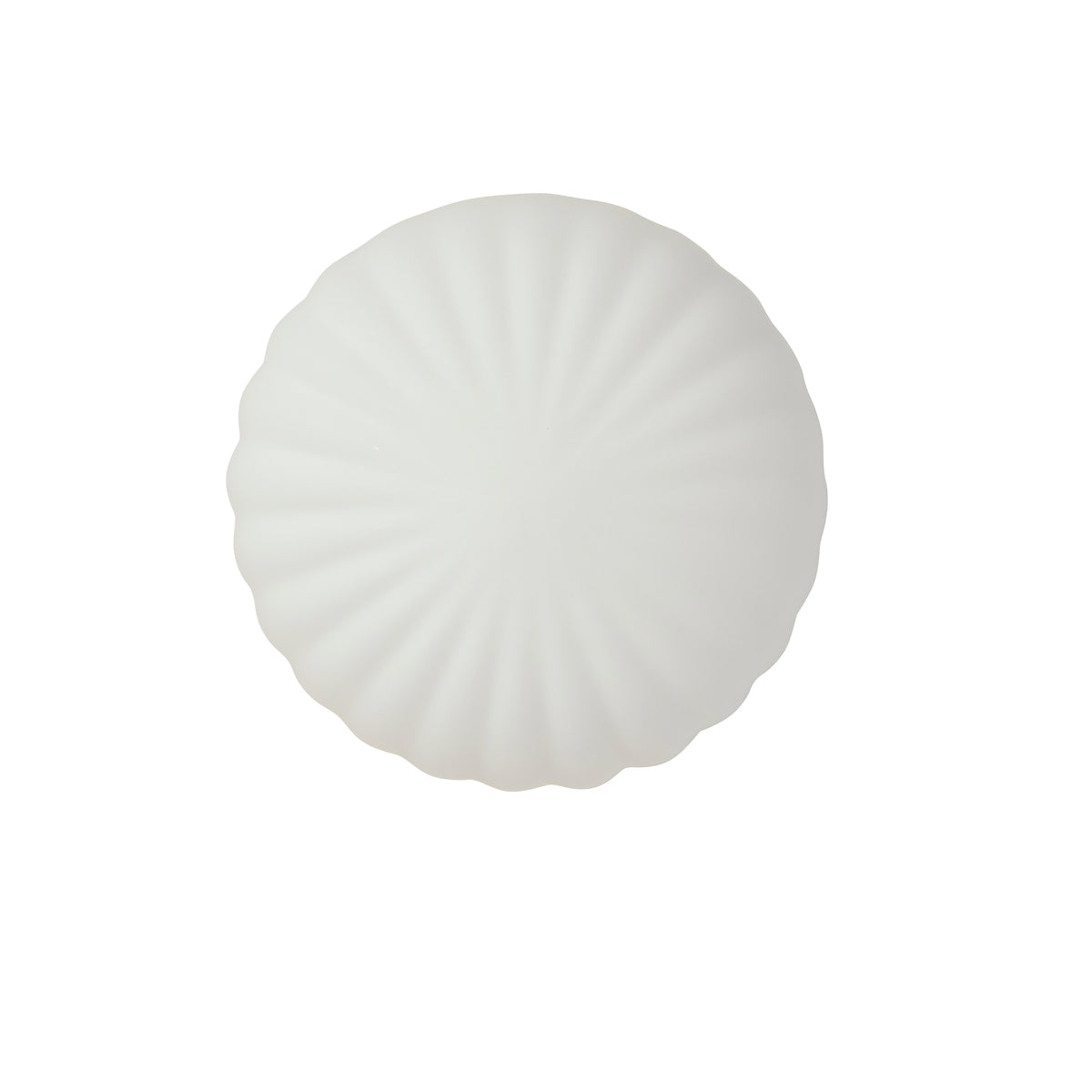 Aplique de Parede Kumu em Vidro Soprado à Boca e Latão, Branco — Ø 18 × 12 cm
