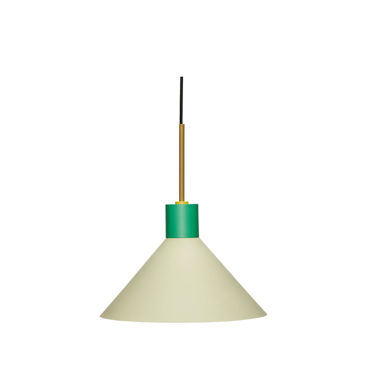 Crayon Iron Pendant Lamp, Light Yellow and Green — Ø 35 × 38 cm