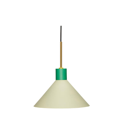 Crayon Iron Pendant Lamp, Light Yellow and Green — Ø 35 × 38 cm