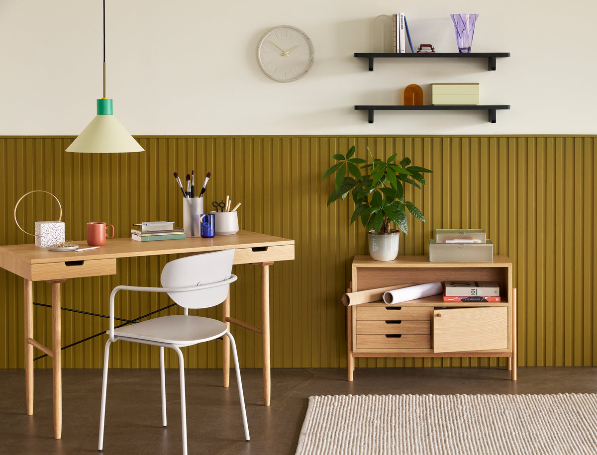 Crayon Iron Pendant Lamp, Light Yellow and Green — Ø 35 × 38 cm