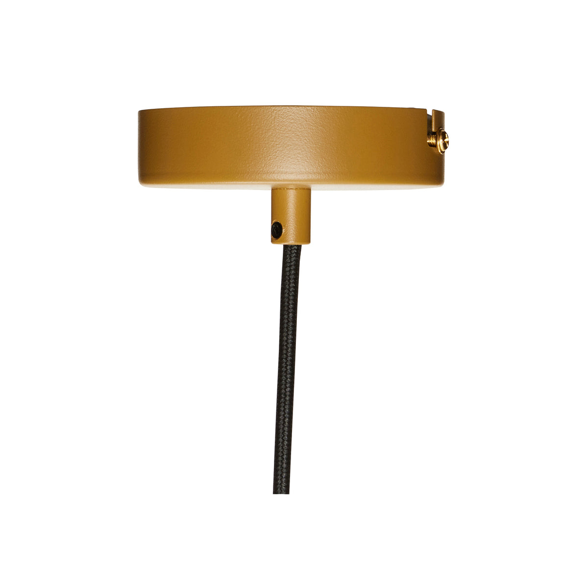 Coney Suspended Lamp in Aluminium and Iron, Mustard — Ø 40 × 42 cm