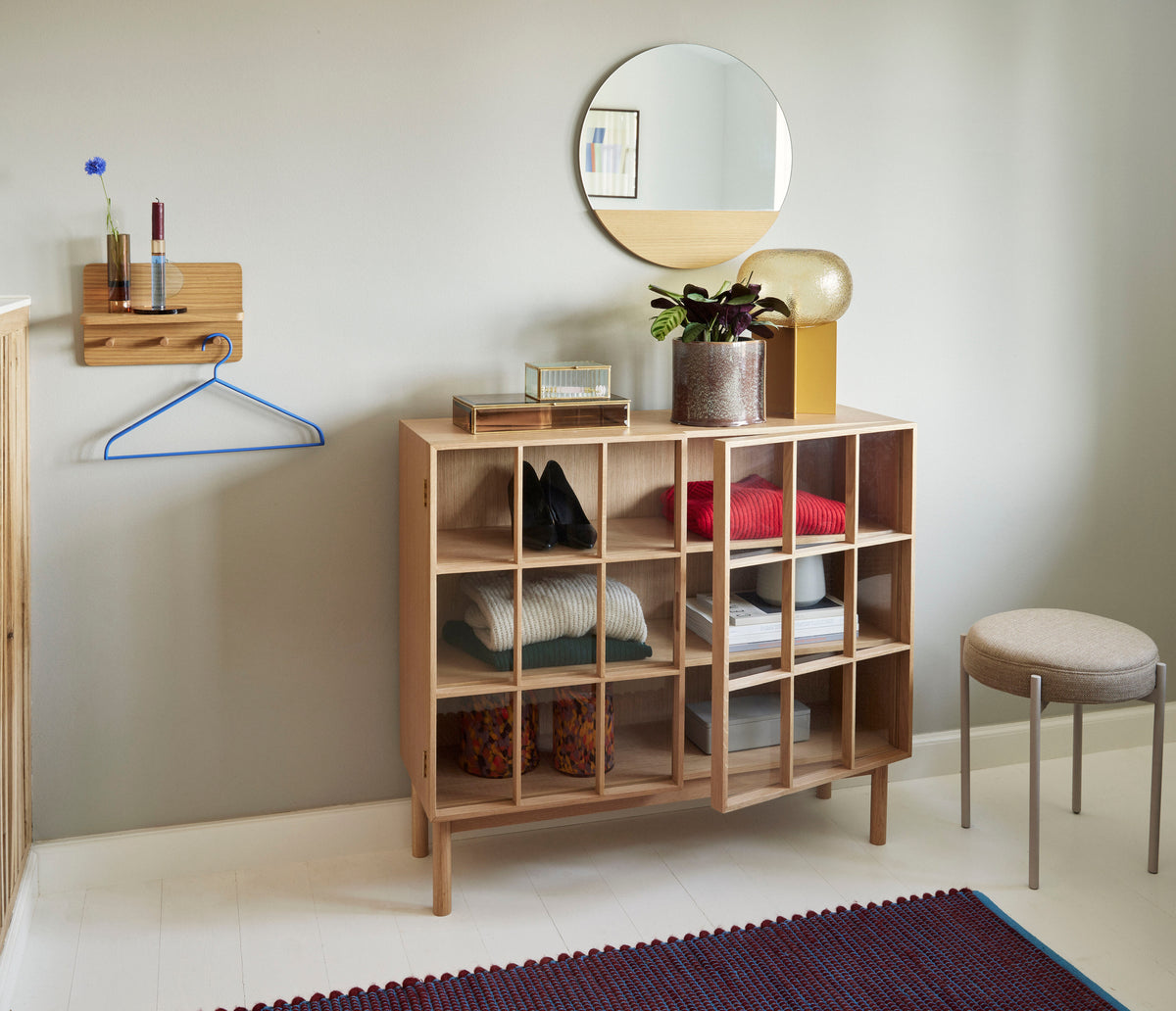 Candeeiro de Mesa Podium em Vidro Texturado e Ferro, Âmbar — Ø 25 × 36 cm