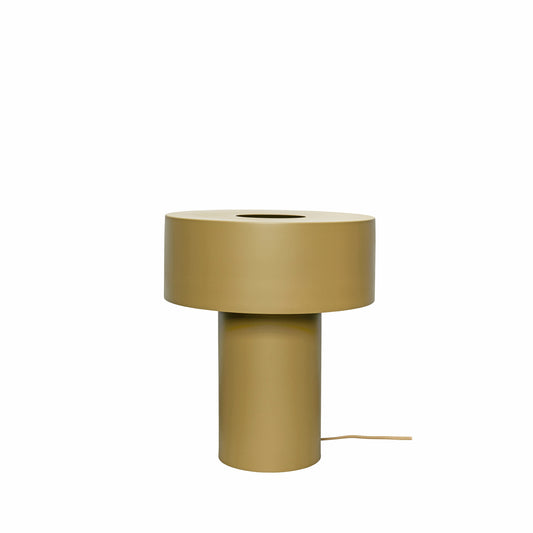 Aki Iron Table Lamp with Velvety Finish, Khaki — Ø 30 × 37 cm