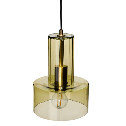 Ripple Mouth-Blown Wavy Glass Pendant Light, Green — Ø 20 × 27 cm