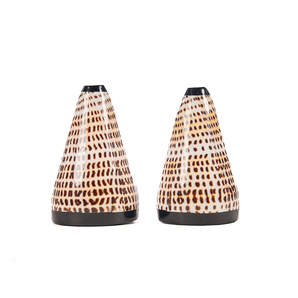 Set of 2 Salt & Pepper Shakers in Natural Shell