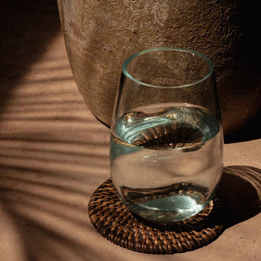 Porta-copos Colonial Rattan — detalhe