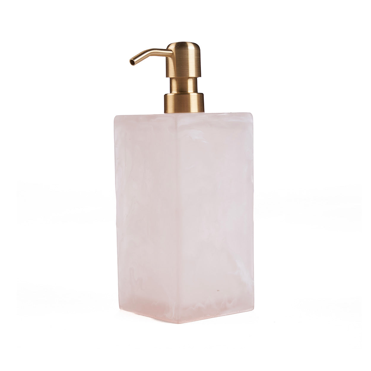 Dispensador de Sabão em Resina, Rosa e Branco