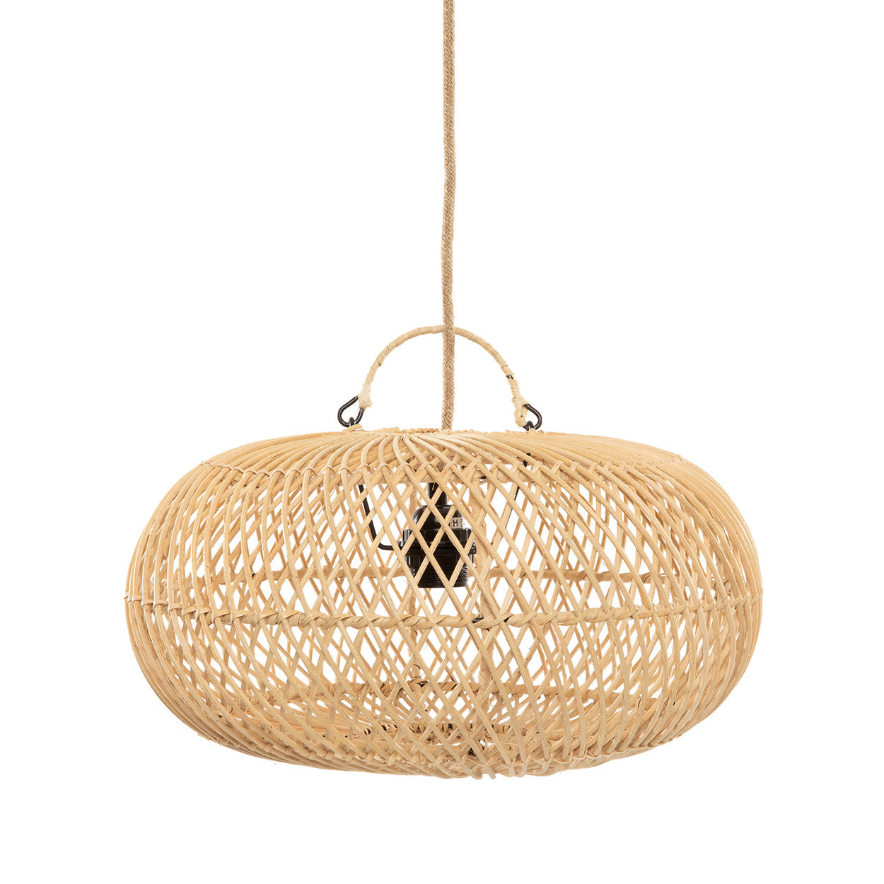 Wholly Pendant Lamp in Natural Rattan — Ø 40 × 25 cm