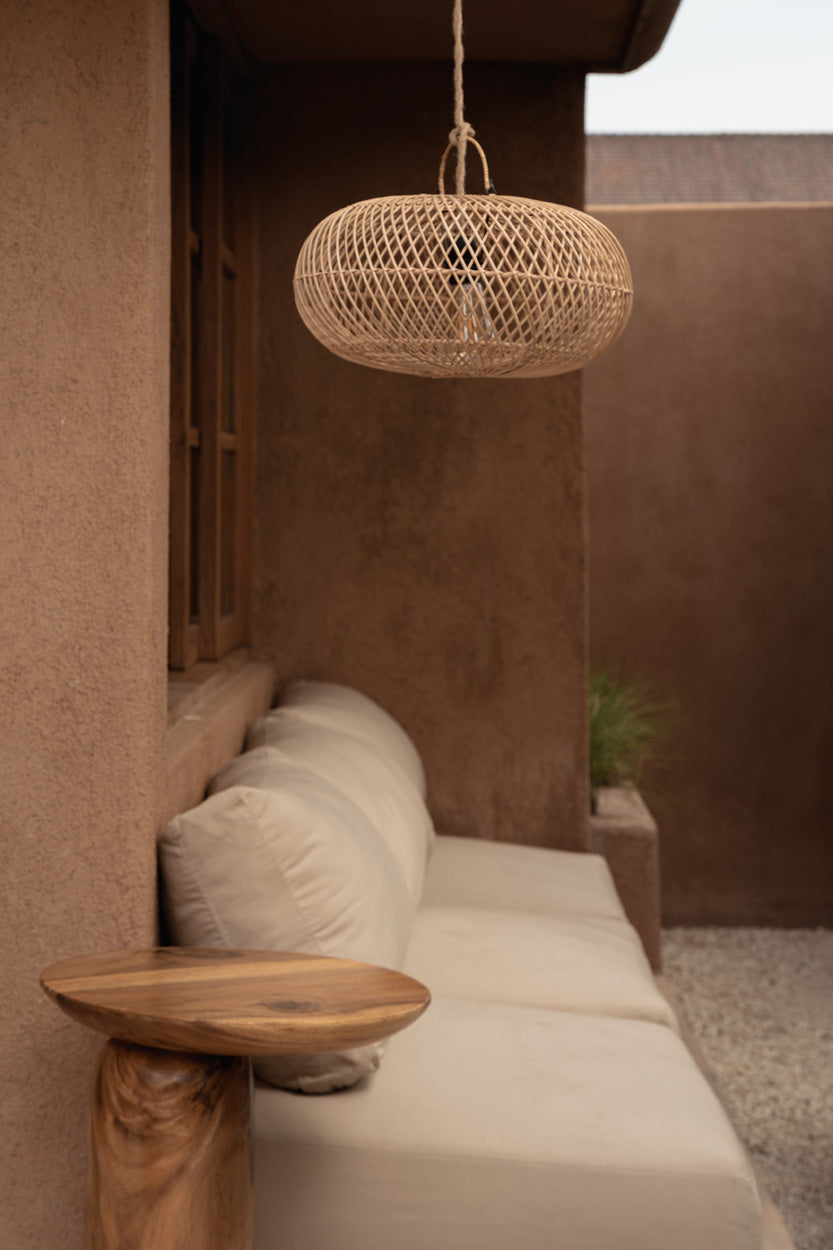 Wholly Pendant Lamp in Natural Rattan — Ø 40 × 25 cm