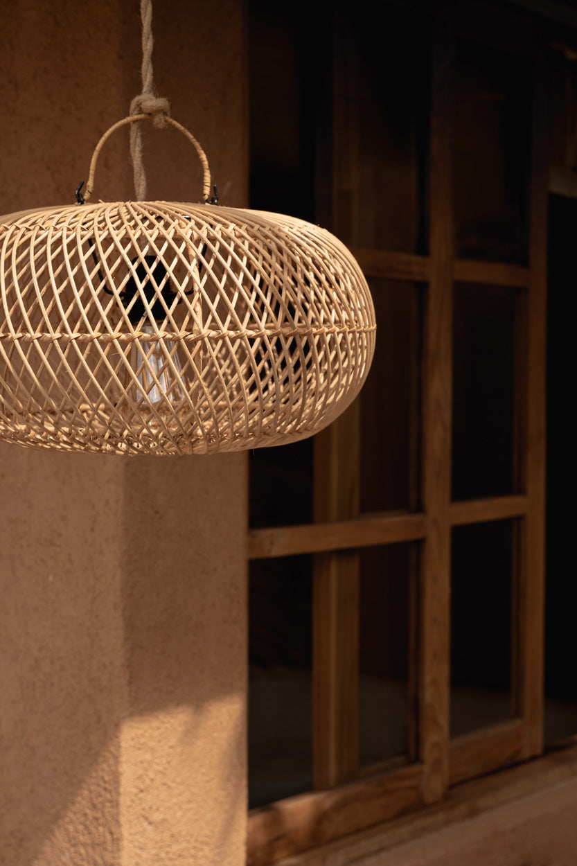 Wholly Pendant Lamp in Natural Rattan — Ø 40 × 25 cm