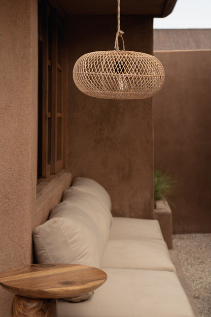 Wholly Pendant Lamp in Natural Rattan — Ø 40 × 25 cm