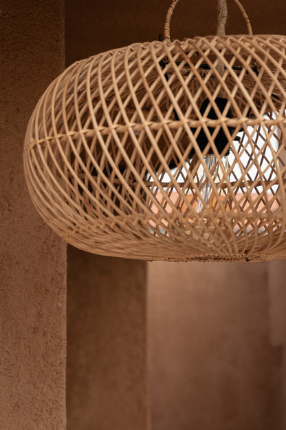 Wholly Pendant Lamp in Natural Rattan — Ø 40 × 25 cm
