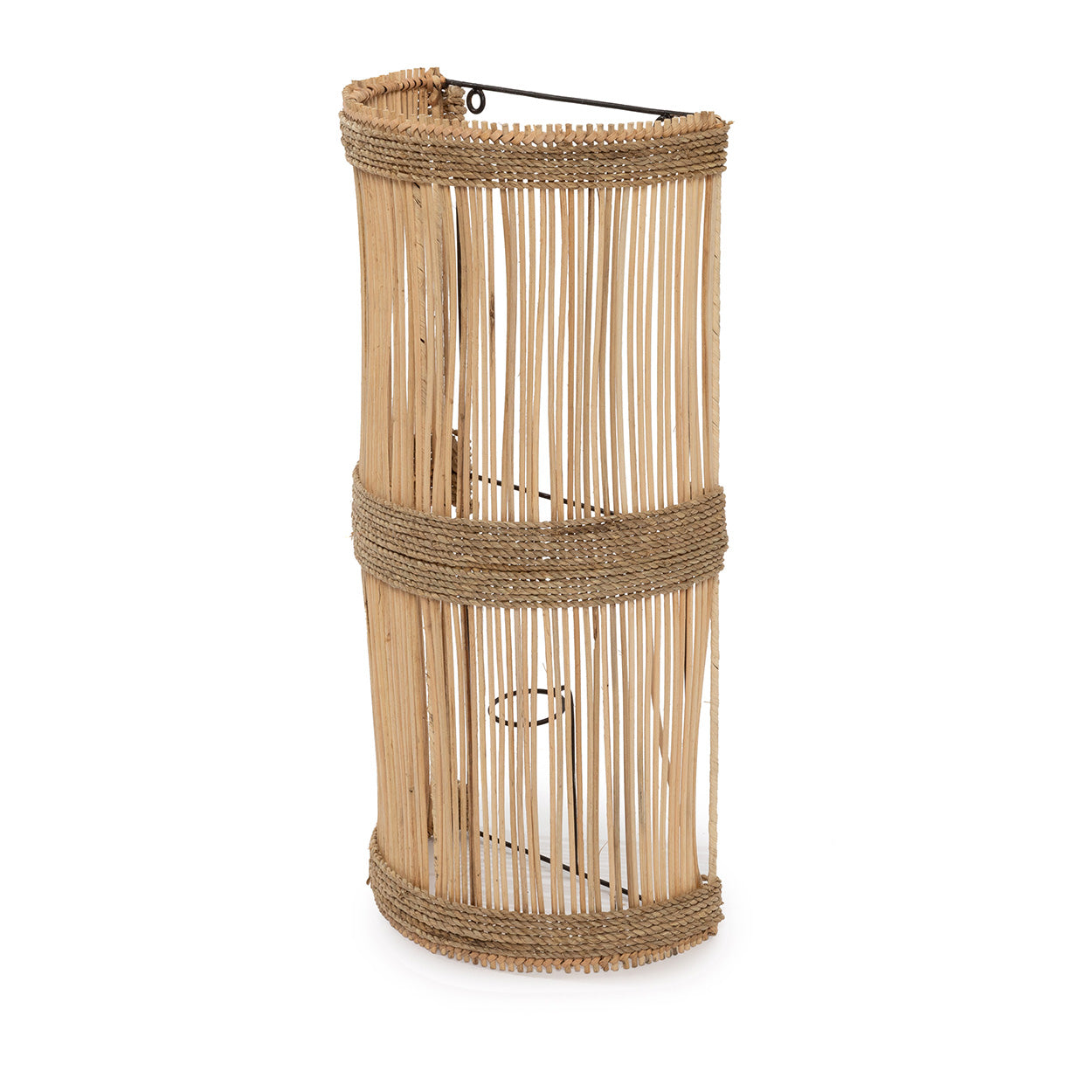 Aplique de Parede Jalal em Rattan Natural — M