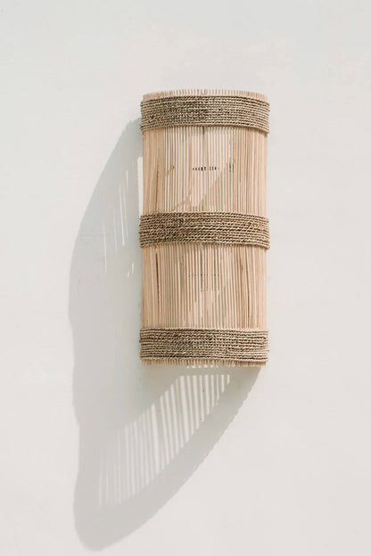 Aplique de Parede Jalal em Rattan Natural — M