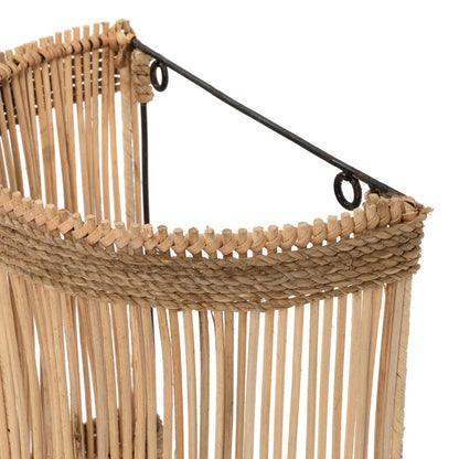 Aplique de Parede Jalal em Rattan Natural — M