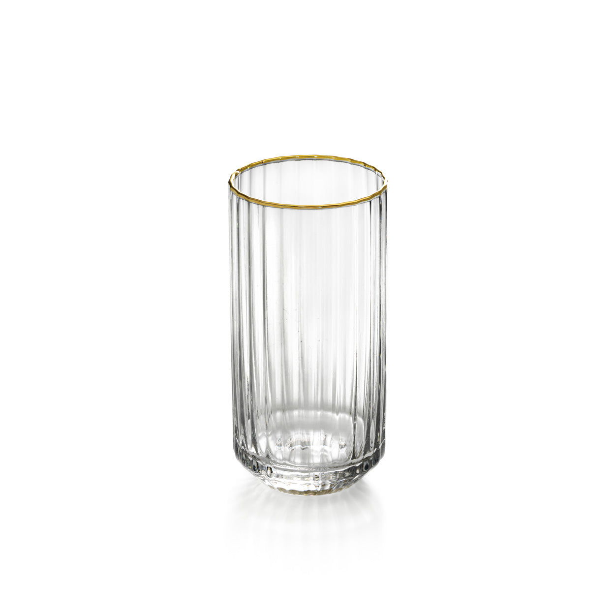 Copo Highball Golden Sip com Aro Dourado em Vidro Reciclado